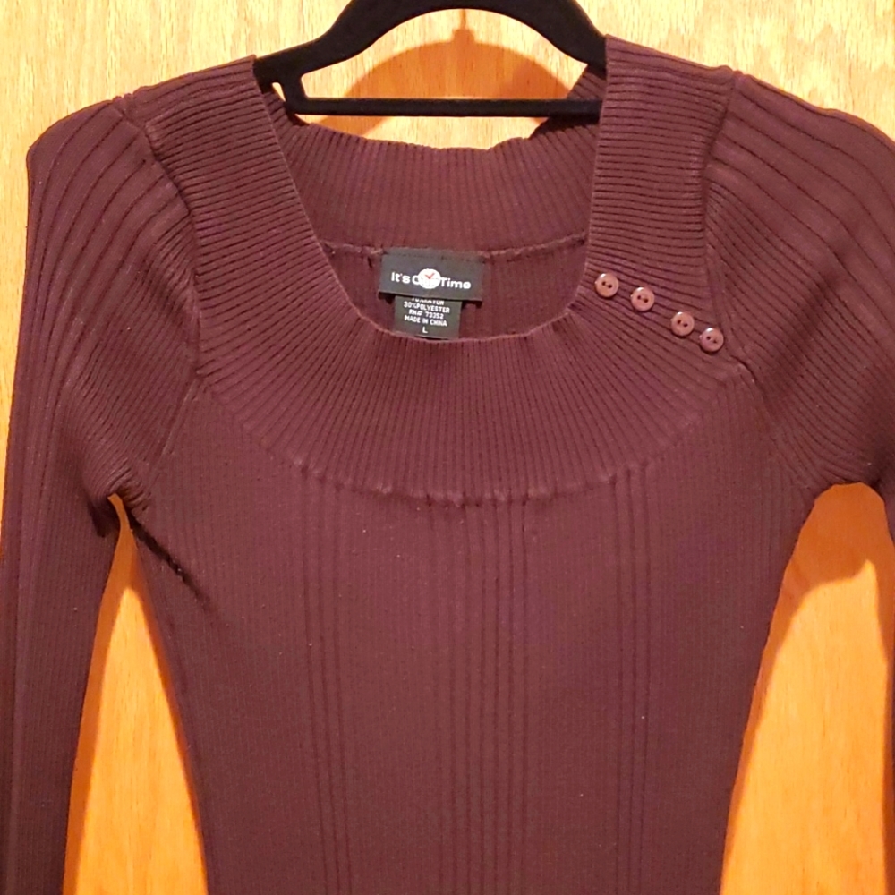 It's Our Time, Size L, Brown Casual Sweater